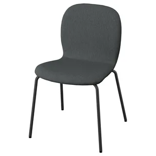 IKEA SKÅLSTA Chair, Knäbäck dark grey/tubular metal/black-grey