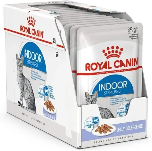 Royal Canin Indoor Sterilised Adult Wet Cat Food in Jelly 24 x 85g