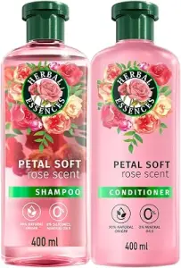 Herbal Essences Petal Soft Shampoo & Conditioner, Rose Scent, 90 percent Natural Origin, Soft & Smooth Hair, 400ml + 400
