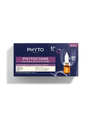 Phyto Phytocyane درمان ریزش مو زنان ۱۲×۵ میلی‌لیتر