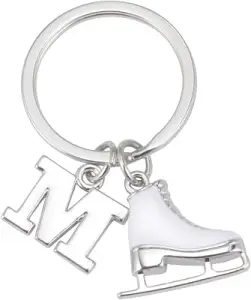 Schlittschuh Schlsselanhnger Eiskunstlauf Schlsselanhnger Initiale Schlittschuhlaufen Charm Schlsselanhnger Winter Weihn