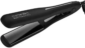 Ikonic Black Titanium Pro Hair Straightener, Professional Dual Titanium Floating Plates, Auto Shut Off function, Instant