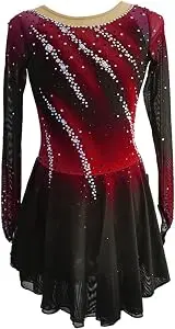 Figure Skating Dress Girls Long Sleeve Handmade Custom…