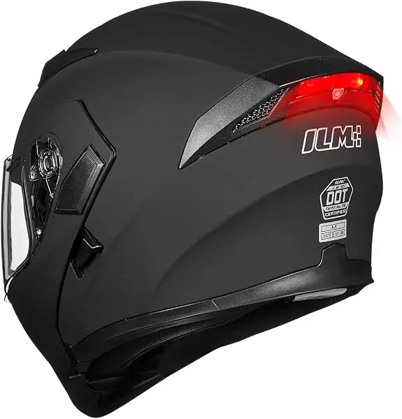 ILM Motorcycle Dual Visor Flip up Modular Full Face Helmet DOT 6 Colors Model 902