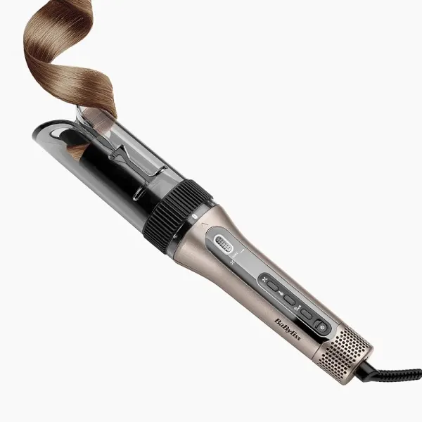 BaByliss Style Secret Air Automatic Hair Curler | Ceramic Curl Chamber | Adjustable Heat & Timer | Directional Curl Control | Easy Curls & Waves Styling Tool C6688SDE