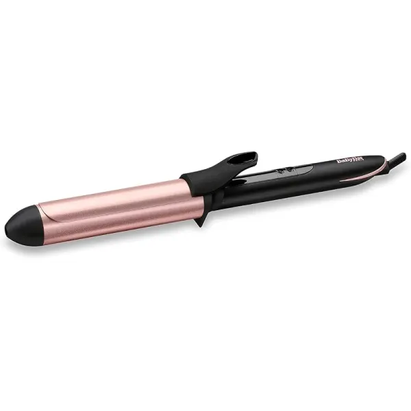 BaByliss Hair Curling Iron, Extensive Wide Reach 32mm Curling Tong Barrel, Ultra-Fast Heat With Led & 6 Temperature Setting 160°C-210°C, 2.5m Ceramics Swivel Cord, C452SDE (Rose Quartz) (UAE Version)