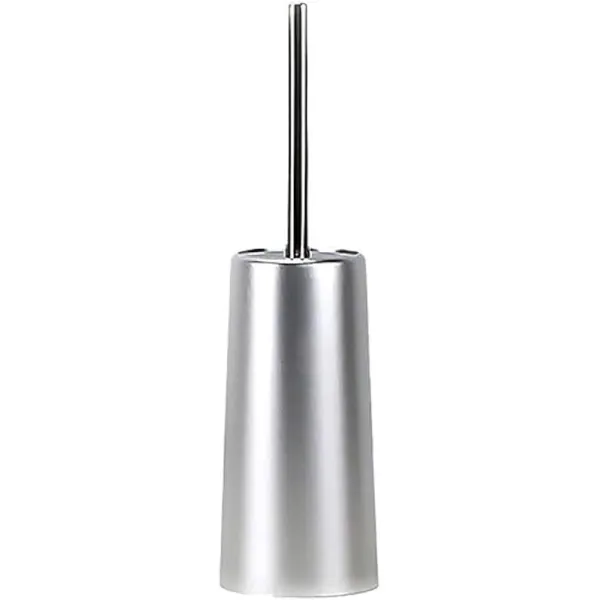 Affogato Iamagie Toilet Brush and Holder Set Dense Nylon Bristles Sturdy Stainless Steel Long Handle Deep Cleaning Scrubbing, Slim Compact for Bathroom Storage - Ergonomic, Elegant, Rustproof, Durable