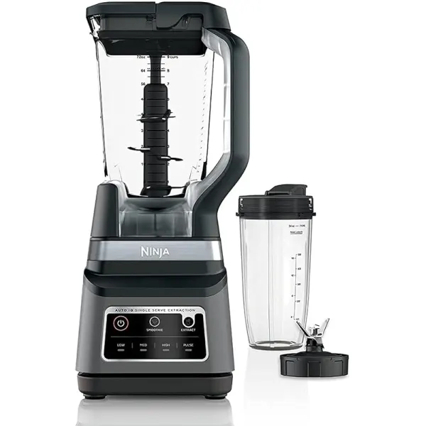 Ninja 2-In-1 Professional Blender, One Touch Blending Programs, 1200W, Black/Grey, BN750ME, 2 Years Warranty